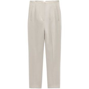 NEW Zara High-waisted pants in Oyster White, S